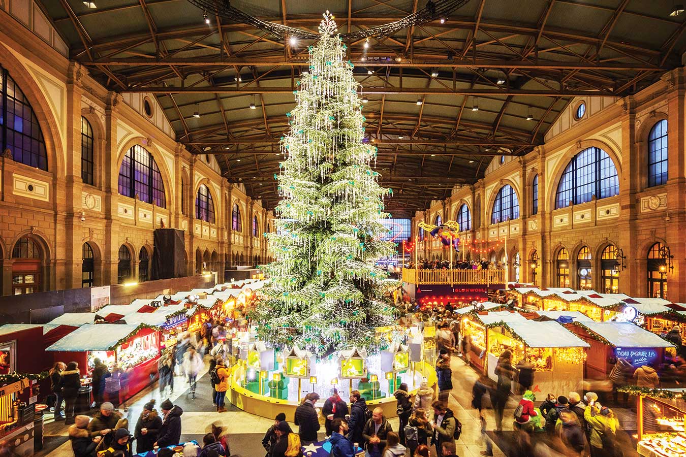 Christkindlimarkt, housed inside Zurich’s main station, is one of Europe’s largest indoor Christmas markets 