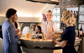 Emirates A380, Onboard Lounge Bar