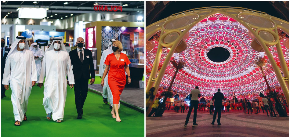 (left) ATM 2022 expects a full house (right) 23 million people visited Expo2020