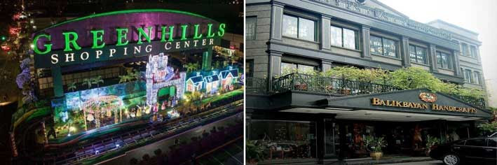 The Greenhills Shopping Centre in San Juan and Balikbayan Handicraft Centre  