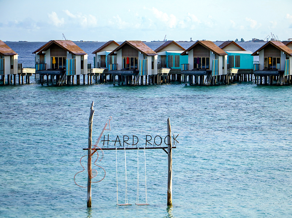 The Hard Rock Hotel in Akasdhoo, South Male Atoll, is the first integrated resort in the country (Photo: India Outbound/Varsha Singh)