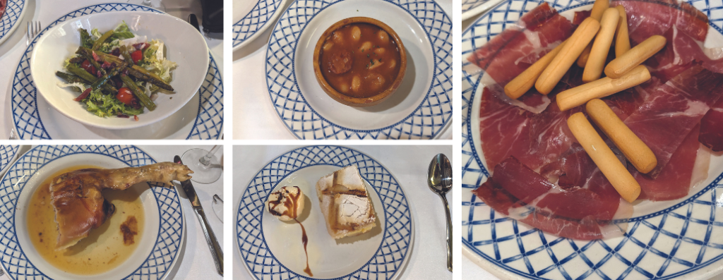A wholesome Spanish meal in Segovia